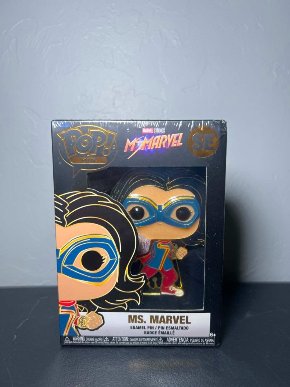 Brand New in Plastic Wrapper Ms Marvel SE Funko Enamel Pin.